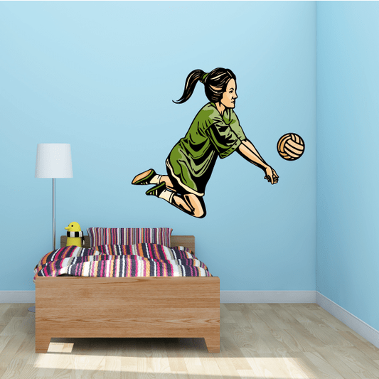 Image of Volleyball Wall Decal - Vinyl Sticker - Car Sticker - Die Cut Sticker - CDSCOLOR090