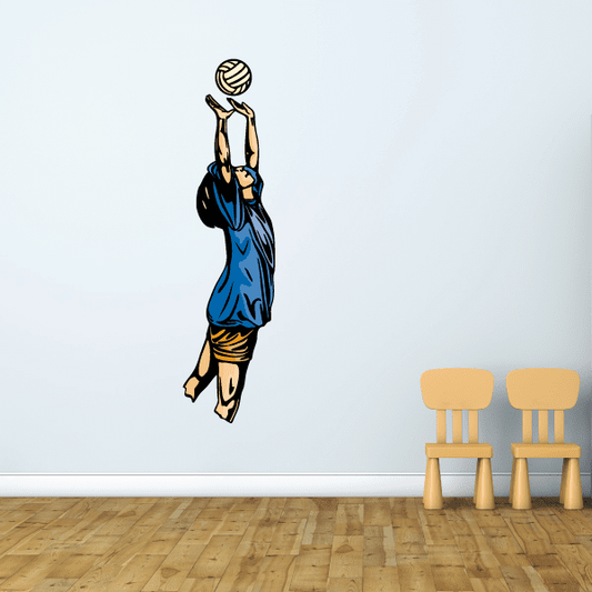 Image of Volleyball Wall Decal - Vinyl Sticker - Car Sticker - Die Cut Sticker - CDSCOLOR091