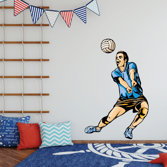 Image of Volleyball Wall Decal - Vinyl Sticker - Car Sticker - Die Cut Sticker - CDSCOLOR093