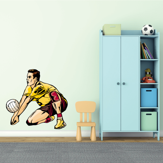 Image of Volleyball Wall Decal - Vinyl Sticker - Car Sticker - Die Cut Sticker - CDSCOLOR094