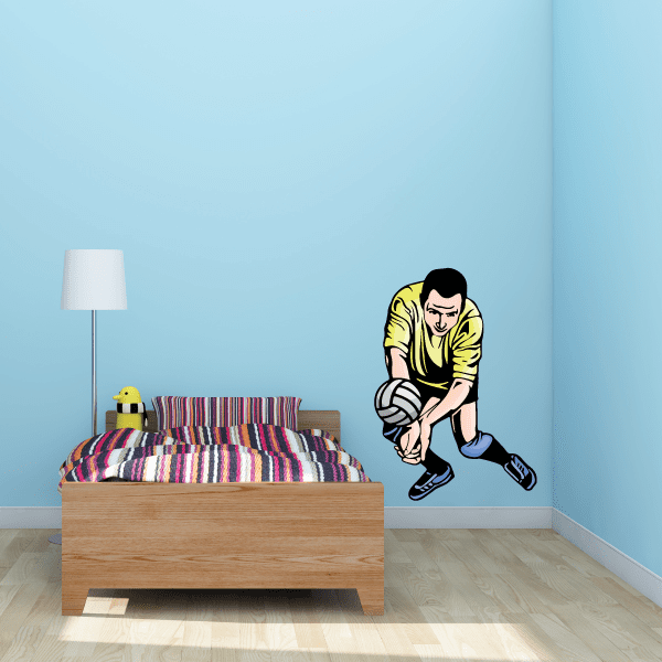 Image of Volleyball Wall Decal - Vinyl Sticker - Car Sticker - Die Cut Sticker - CDSCOLOR095