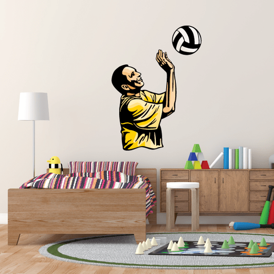Image of Volleyball Wall Decal - Vinyl Sticker - Car Sticker - Die Cut Sticker - CDSCOLOR096