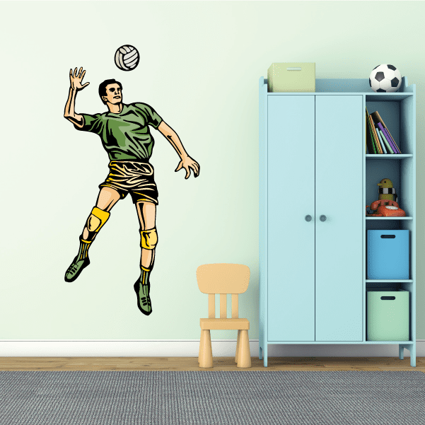 Image of Volleyball Wall Decal - Vinyl Sticker - Car Sticker - Die Cut Sticker - CDSCOLOR097