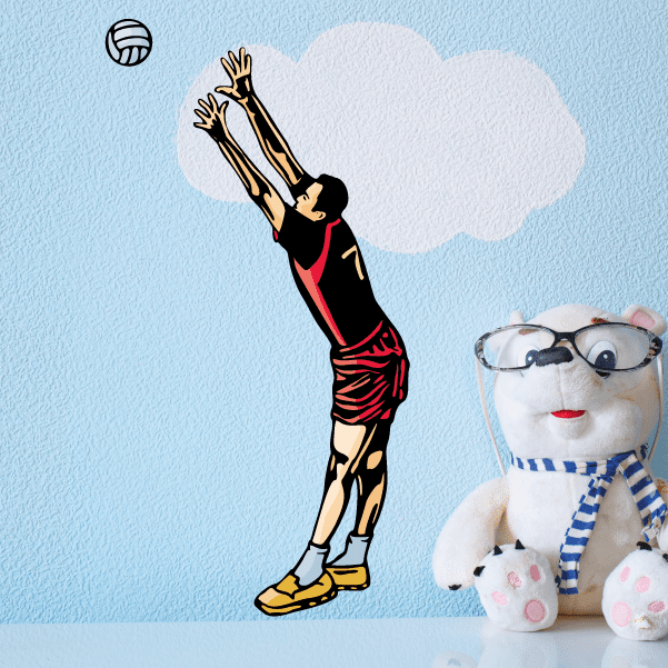 Image of Volleyball Wall Decal - Vinyl Sticker - Car Sticker - Die Cut Sticker - CDSCOLOR101