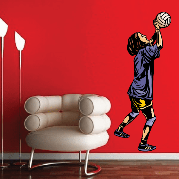 Image of Volleyball Wall Decal - Vinyl Sticker - Car Sticker - Die Cut Sticker - CDSCOLOR106