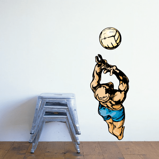 Image of Volleyball Wall Decal - Vinyl Sticker - Car Sticker - Die Cut Sticker - CDSCOLOR112