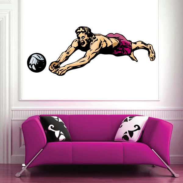 Image of Volleyball Wall Decal - Vinyl Sticker - Car Sticker - Die Cut Sticker - CDSCOLOR121