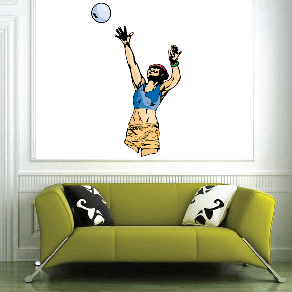 Image of Volleyball Wall Decal - Vinyl Sticker - Car Sticker - Die Cut Sticker - CDSCOLOR122