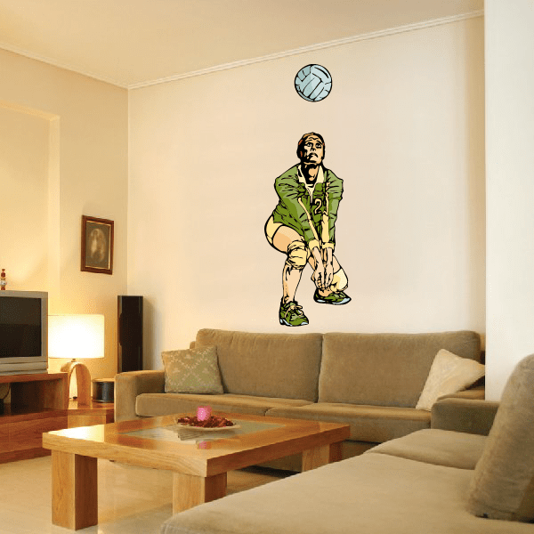 Image of Volleyball Wall Decal - Vinyl Sticker - Car Sticker - Die Cut Sticker - CDSCOLOR130
