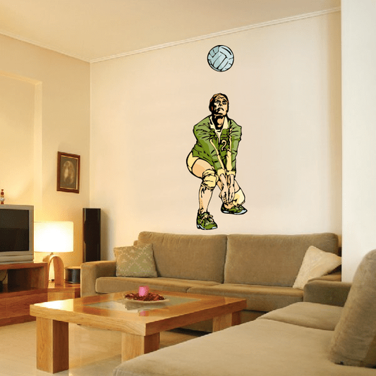 Image of Volleyball Wall Decal - Vinyl Sticker - Car Sticker - Die Cut Sticker - CDSCOLOR130