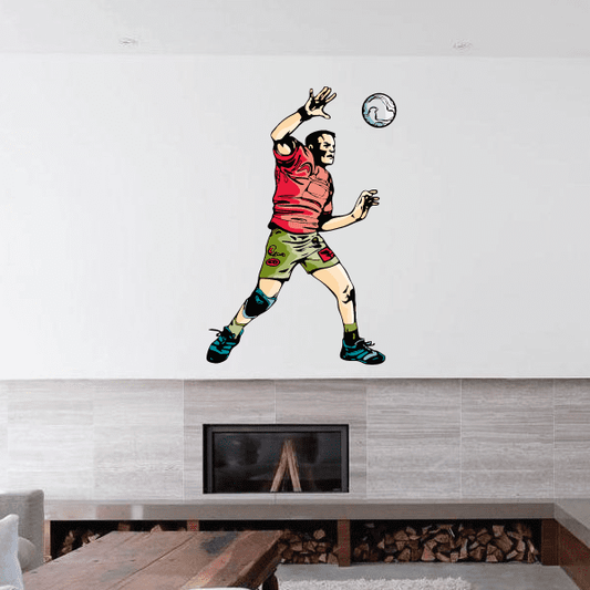 Image of Volleyball Wall Decal - Vinyl Sticker - Car Sticker - Die Cut Sticker - CDSCOLOR131