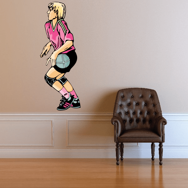 Image of Volleyball Wall Decal - Vinyl Sticker - Car Sticker - Die Cut Sticker - CDSCOLOR133