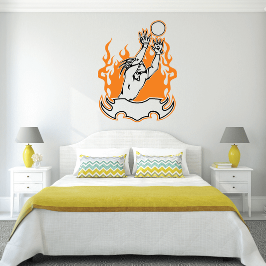 Image of Volleyball Wall Decal - Vinyl Sticker - Car Sticker - Die Cut Sticker - SMcolor002