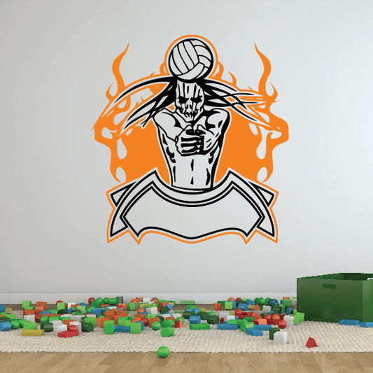 Image of Volleyball Wall Decal - Vinyl Sticker - Car Sticker - Die Cut Sticker - SMcolor005