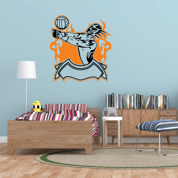 Image of Volleyball Wall Decal - Vinyl Sticker - Car Sticker - Die Cut Sticker - SMcolor006