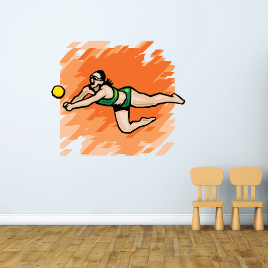 Image of Volleyball Wall Decal - Vinyl Sticker - Car Sticker - Die Cut Sticker - SMcolor011