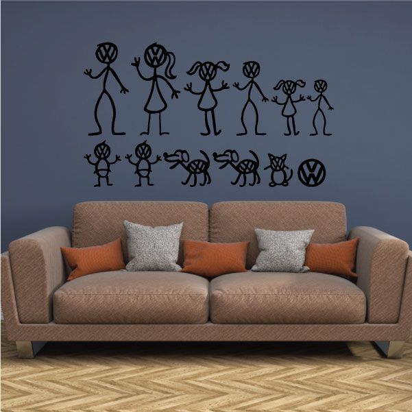 Image of VW Family and Pets Kit Decal