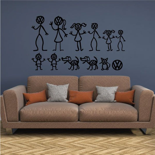 Image of VW Family and Pets Kit Decal