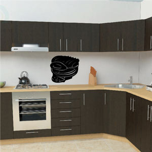 Black waffle iron wall decal