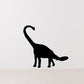 Walking brachiosaurus decal, black dinosaur silhouette