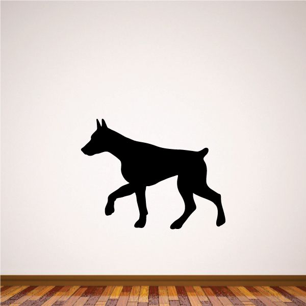 Image of Walking Doberman Pinscher Decal