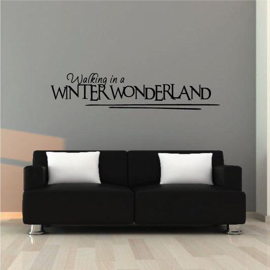 Image of Walking In a Winter Wonderland Quote Decal