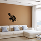 Smiling walking turtle wall decal in black, with shell and legs outstretched.