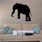 Walking elephant wall decal with black silhouette