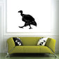 Black walking vulture wall decal with wings and claws