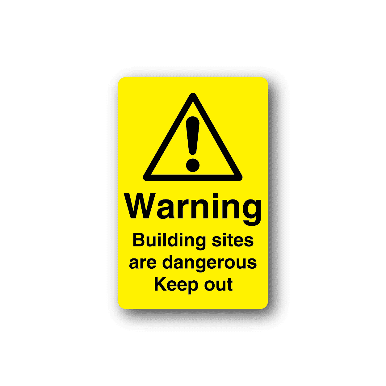 Image of Warning Building Sites Sticker