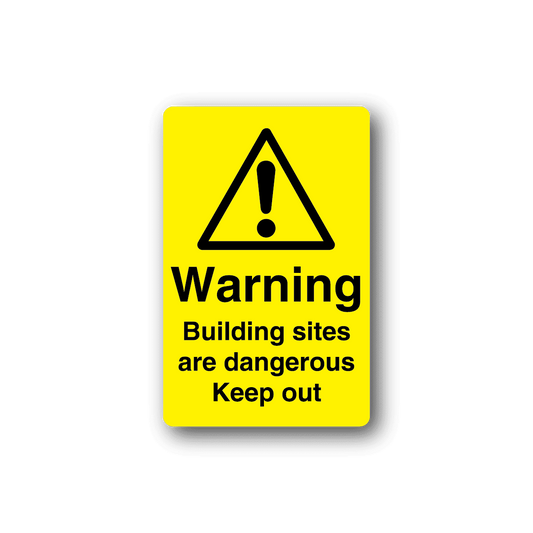 Image of Warning Building Sites Sticker