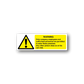 Warning Company Employees Only sticker with yellow caution triangle and bold notice text