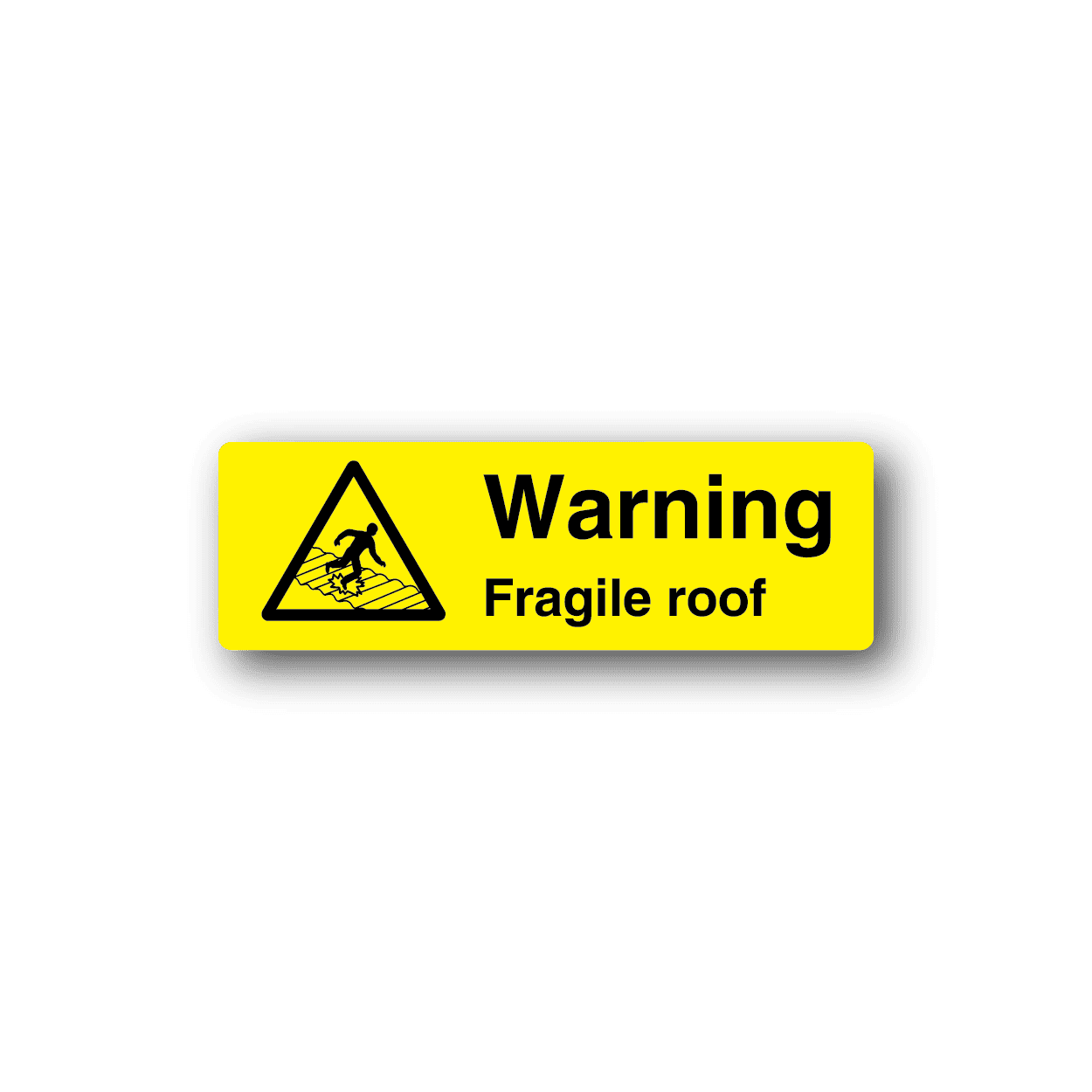 Image of Warning Fragile Roof Sticker