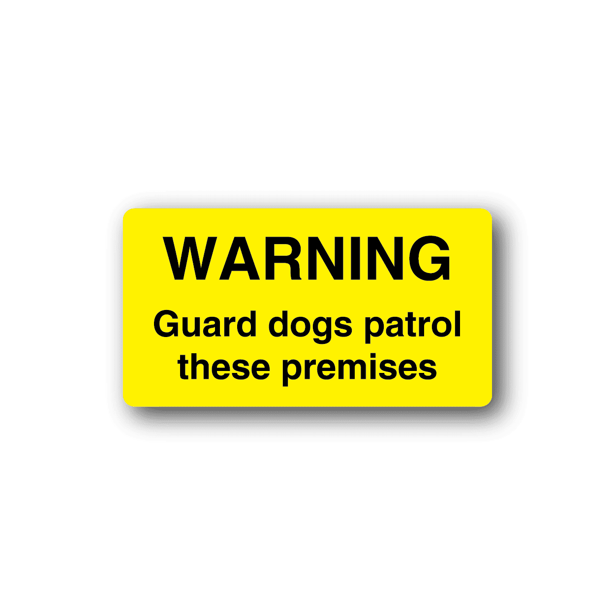 Image of Warning Guard Dogs Patrol These Premises Sticker