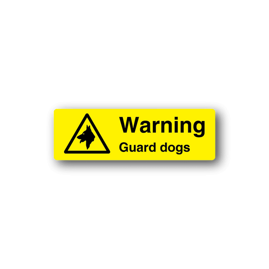 Image of Warning Guard Dogs Sticker