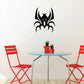 Black warrior crab decal with horned tribal head and spiked claws