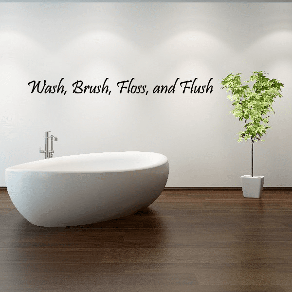 Image of Wash Brush Floss and Flush Wall Decal