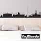 Washington DC skyline wall decal with dark city silhouette and tall Washington Monument