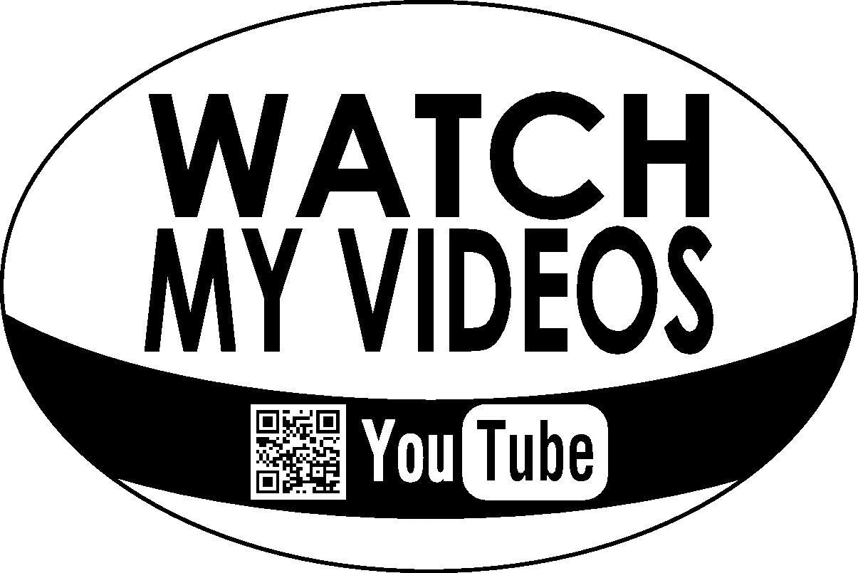 Watch My Videos on YouTube Sticker - Vinyl Sticker - Car Sticker - 002