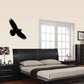 Hawk silhouette wall decal in black