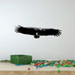 Black hawk silhouette decal with wings spread
