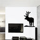 Elk wall decal, black silhouette of an elk standing on a log.