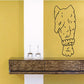 Perched eagle wall decal with bold black outline and yellow fill