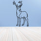 Reindeer decal: black outline standing reindeer with antlers