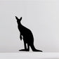 Black kangaroo silhouette wall decal, sitting side view with pouch