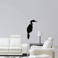 Vulture wall decal, black bird silhouette with wings spread