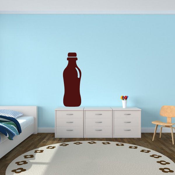 Water bottle decal with maroon bottle icon