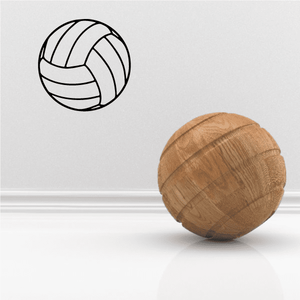 Water polo ball decal sticker with black and white ball line design