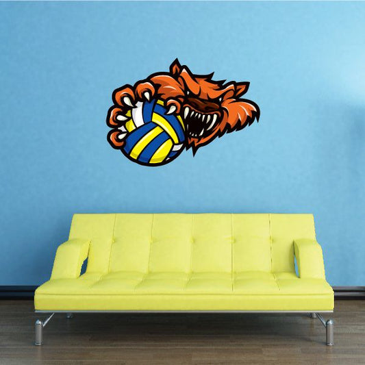Image of Water Polo Mascot Wall Decal - Vinyl Car Sticker - Uscolor001
