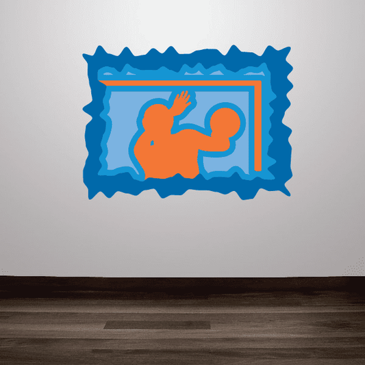 Image of Water Polo Wall Decal - Vinyl Sticker - Car Sticker - Die Cut Sticker - CDSCOLOR007